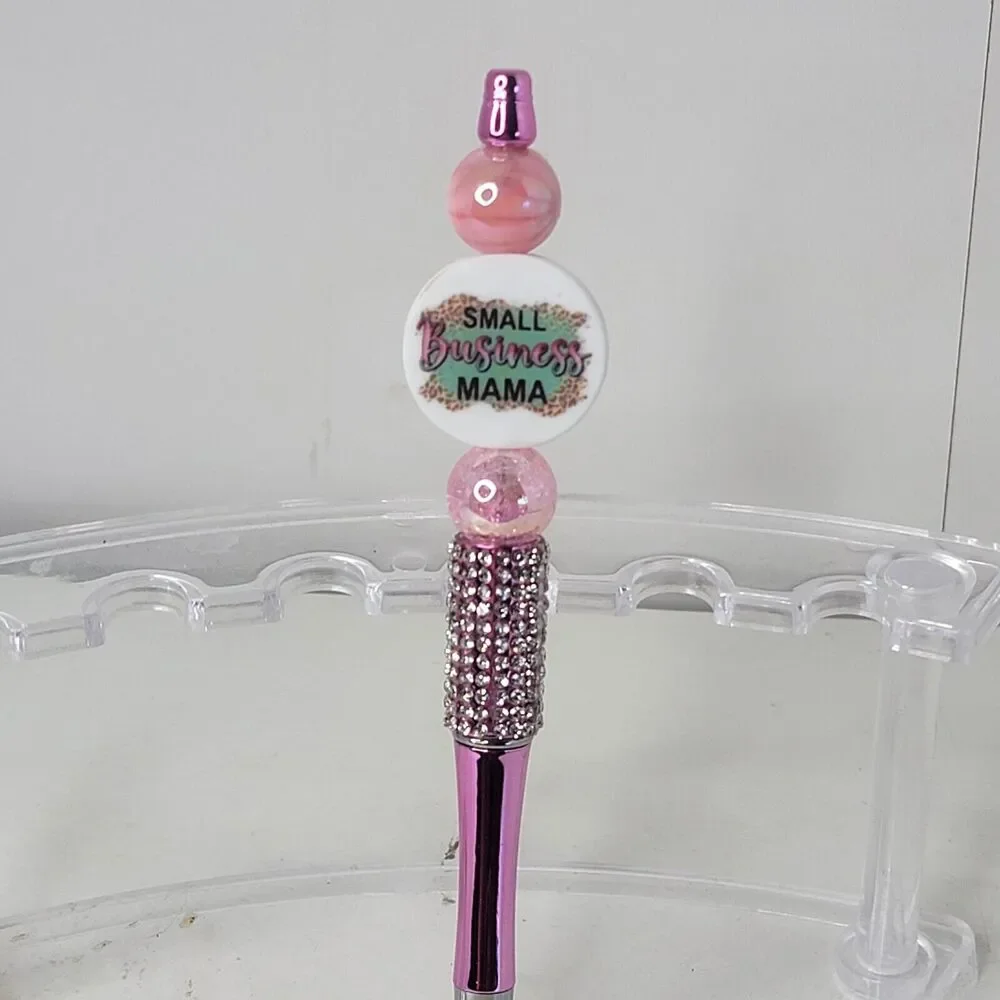 Focal Funny Beaded Pen Small Business Mama Rhinestone Base